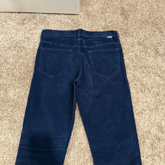 MOTHER High Waisted Navy Rascal Someone Else's Fairytale Corduroy Pants Size 29 - Picture 5 of 8